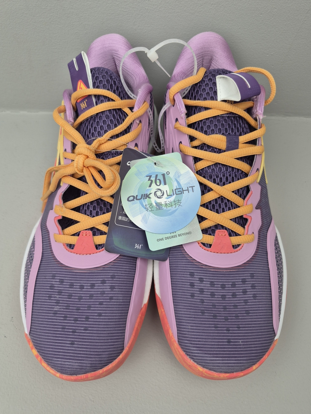 361 Degrees Big3 6.0 Overheat Basketball Shoes (Purple/Sunset Coral) Men's 10.5